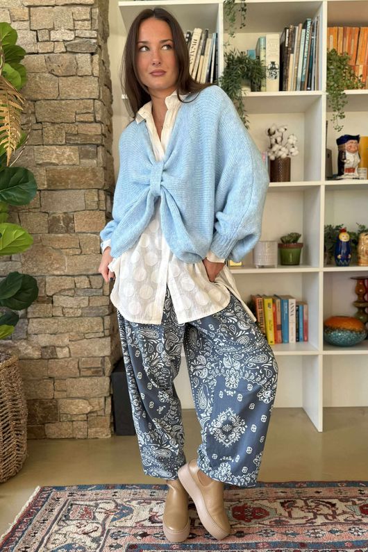 Big Softie Batwing Or Butterfly Knit Baby Blue